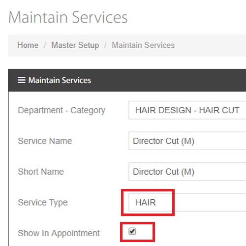 Services Setting Update