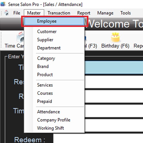 Employee Thumbprint Setting