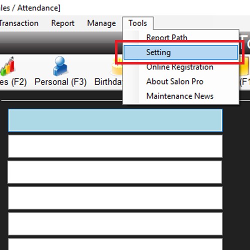 Employee Thumbprint Setting