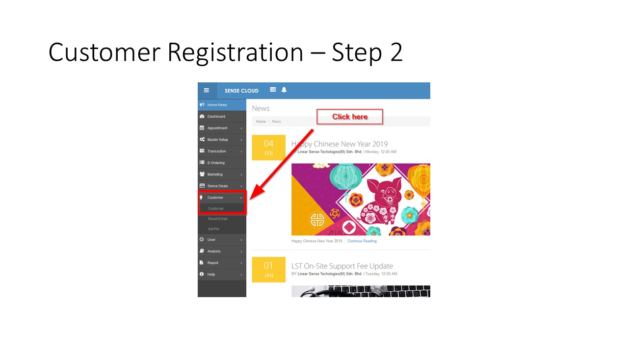 Customer Registration Step 2