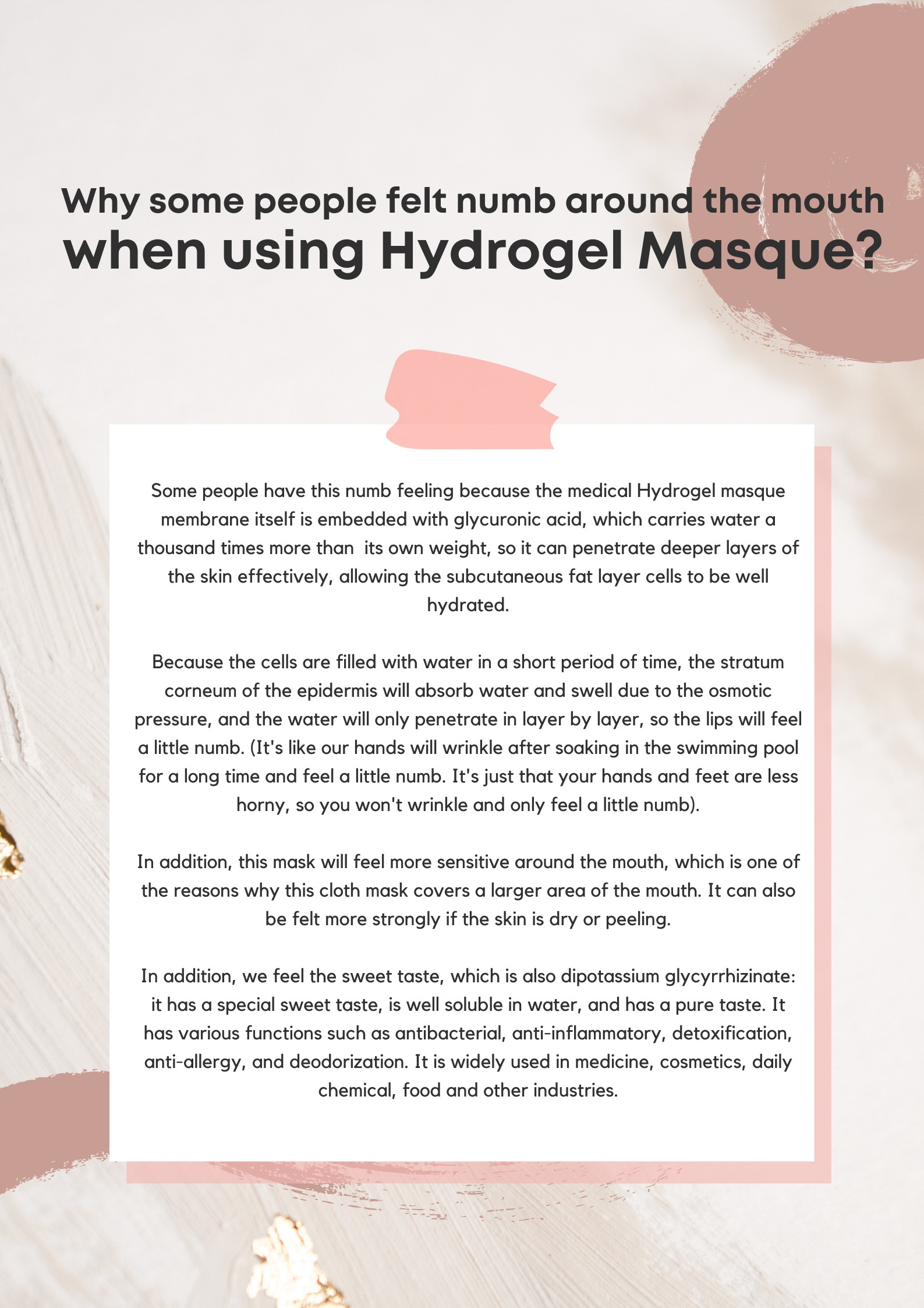 Repairing Hydrogel Treatment Masque with Kombucha